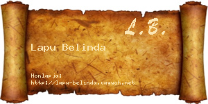 Lapu Belinda névjegykártya